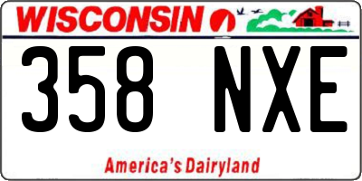 WI license plate 358NXE