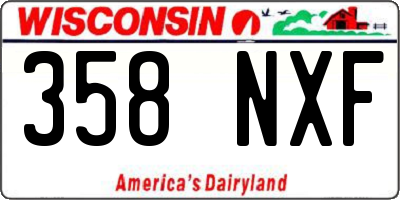 WI license plate 358NXF