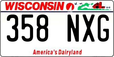 WI license plate 358NXG