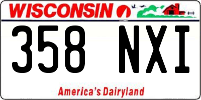WI license plate 358NXI
