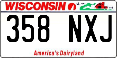 WI license plate 358NXJ