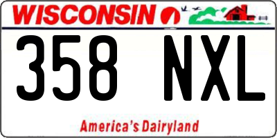 WI license plate 358NXL