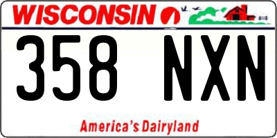 WI license plate 358NXN