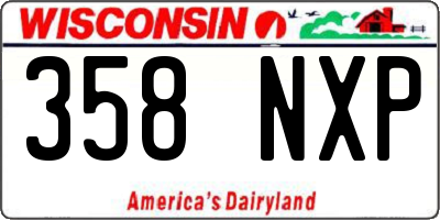 WI license plate 358NXP