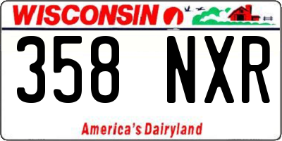 WI license plate 358NXR