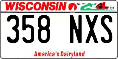 WI license plate 358NXS