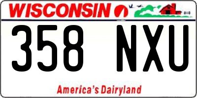 WI license plate 358NXU