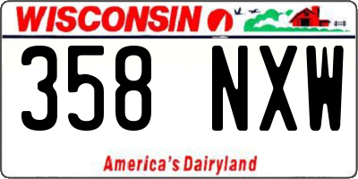 WI license plate 358NXW