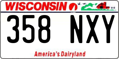 WI license plate 358NXY