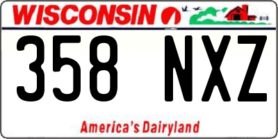 WI license plate 358NXZ