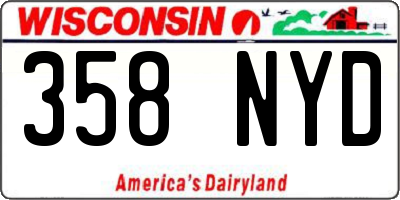 WI license plate 358NYD