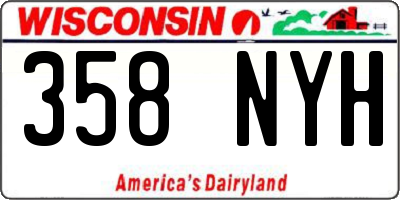 WI license plate 358NYH