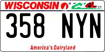 WI license plate 358NYN