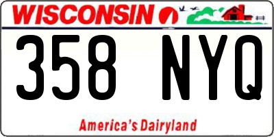 WI license plate 358NYQ