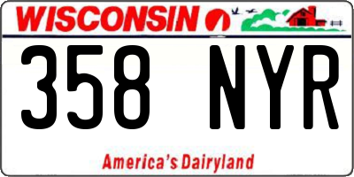 WI license plate 358NYR