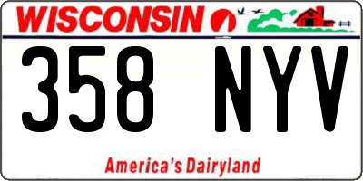 WI license plate 358NYV