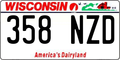 WI license plate 358NZD