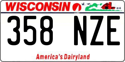WI license plate 358NZE