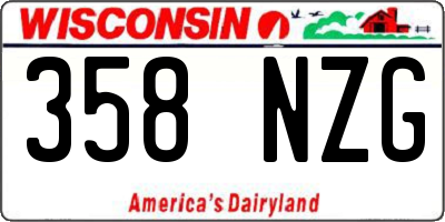 WI license plate 358NZG