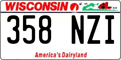 WI license plate 358NZI