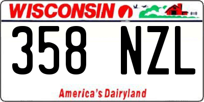 WI license plate 358NZL