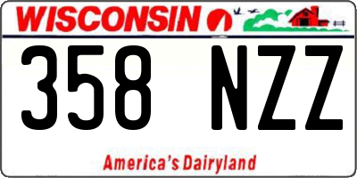 WI license plate 358NZZ