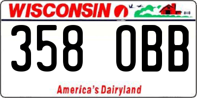 WI license plate 358OBB