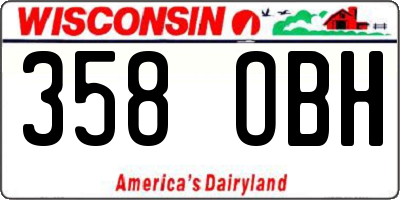 WI license plate 358OBH