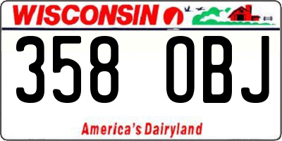 WI license plate 358OBJ
