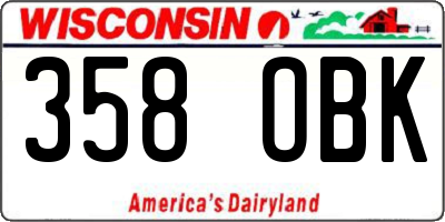 WI license plate 358OBK