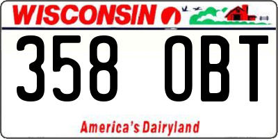 WI license plate 358OBT