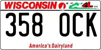 WI license plate 358OCK