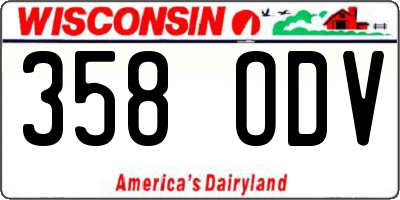 WI license plate 358ODV