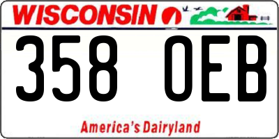 WI license plate 358OEB