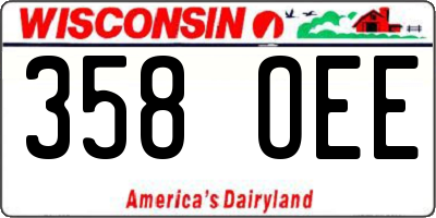 WI license plate 358OEE