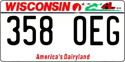WI license plate 358OEG