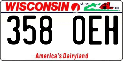 WI license plate 358OEH