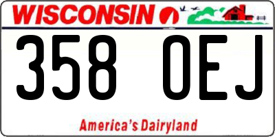 WI license plate 358OEJ