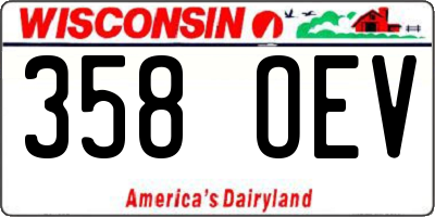 WI license plate 358OEV