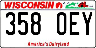 WI license plate 358OEY