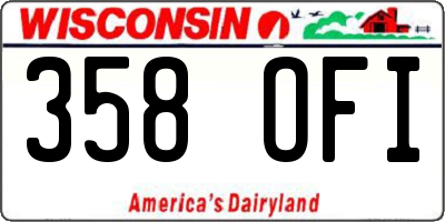 WI license plate 358OFI