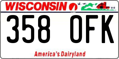 WI license plate 358OFK