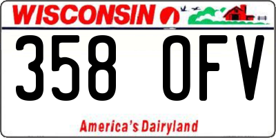 WI license plate 358OFV