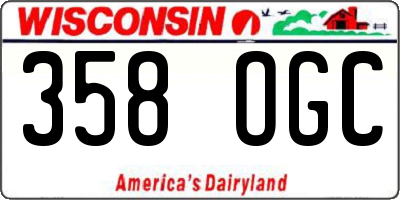 WI license plate 358OGC