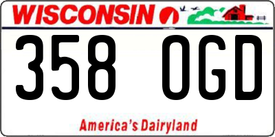 WI license plate 358OGD