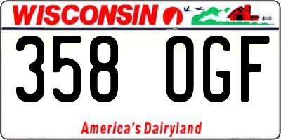 WI license plate 358OGF
