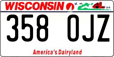 WI license plate 358OJZ