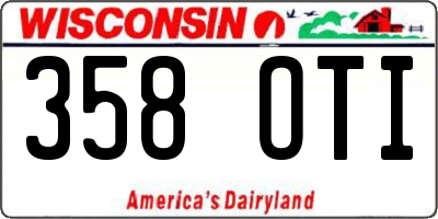 WI license plate 358OTI