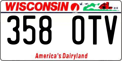 WI license plate 358OTV