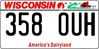 WI license plate 358OUH